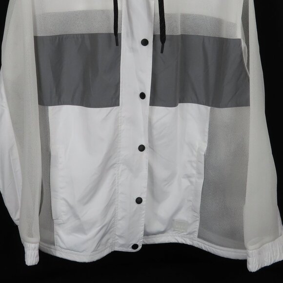 DKNY White and Gray Windbreaker Jacket Sz. XL - Picture 2 of 16
